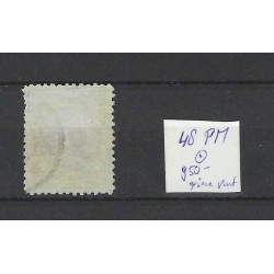 Netherlands 48PM Wilhelmina  with plate flaw VFU/used  CV 950+ €