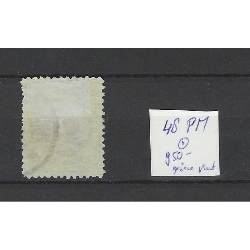 Netherlands 48PM Wilhelmina  with plate flaw VFU/used  CV 950+ €