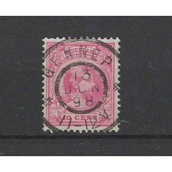 Nederland 37 Wilhelmina "GENNEP 1898" grootrond VFU/gebr  CV 10+ €