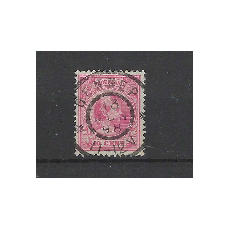Nederland 37 Wilhelmina "GENNEP 1898" grootrond VFU/gebr  CV 10+ €