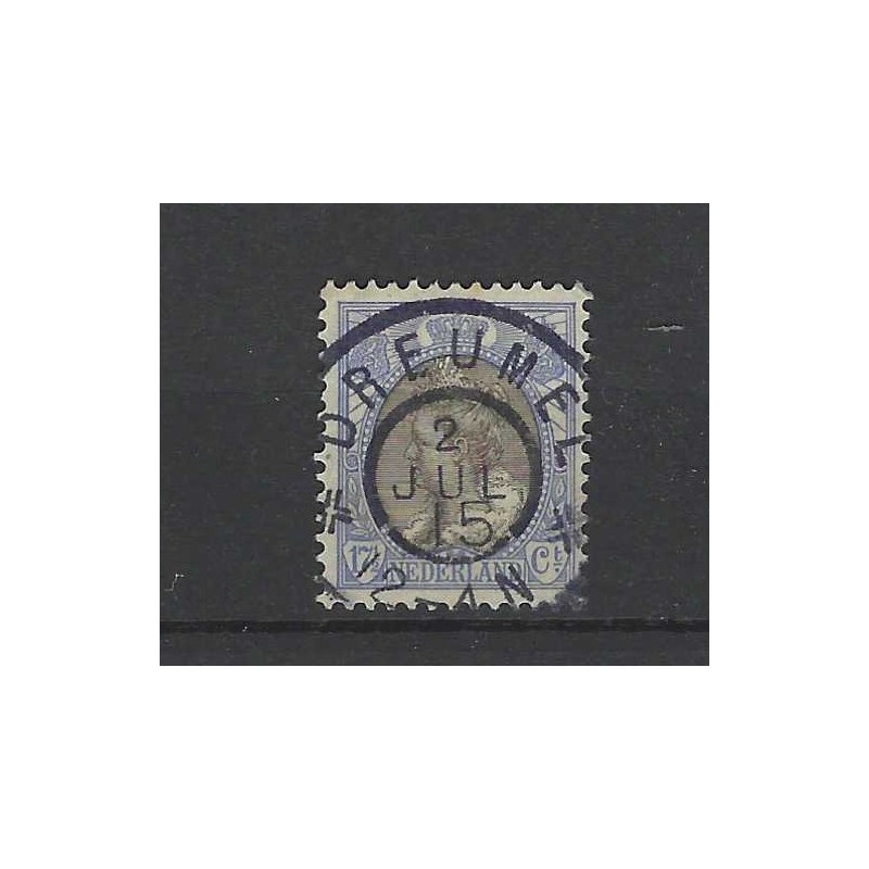 Nederland 67 Wilhelmina "DREUMEL 1915" grootrond VFU/gebr  CV 20++ €