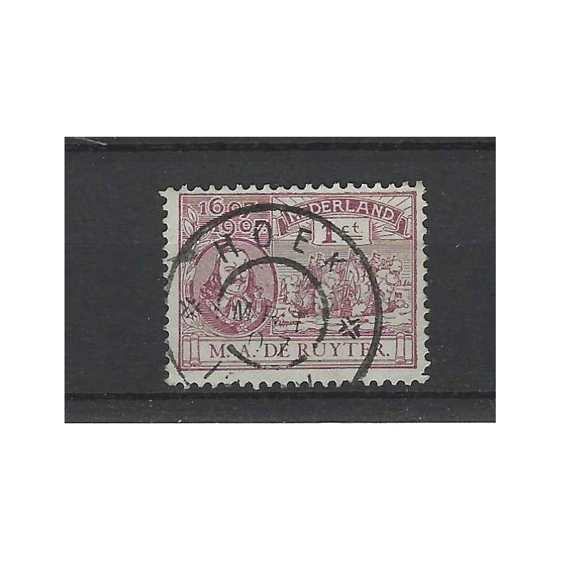 Nederland 87 De Ruyter "HOEK 1907" grootrond VFU/gebr  CV 15++ €