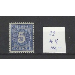 Ned. Indie  22 Cijfer  5ct  MNH/postfris  CV  100 €