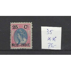 Ned. Indie 35  Hulpzegel  MNH/postfris  CV  75 €