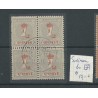 Suriname 60 block of 4 Kroontjes-overprint  VFU/used  CV 10+ €