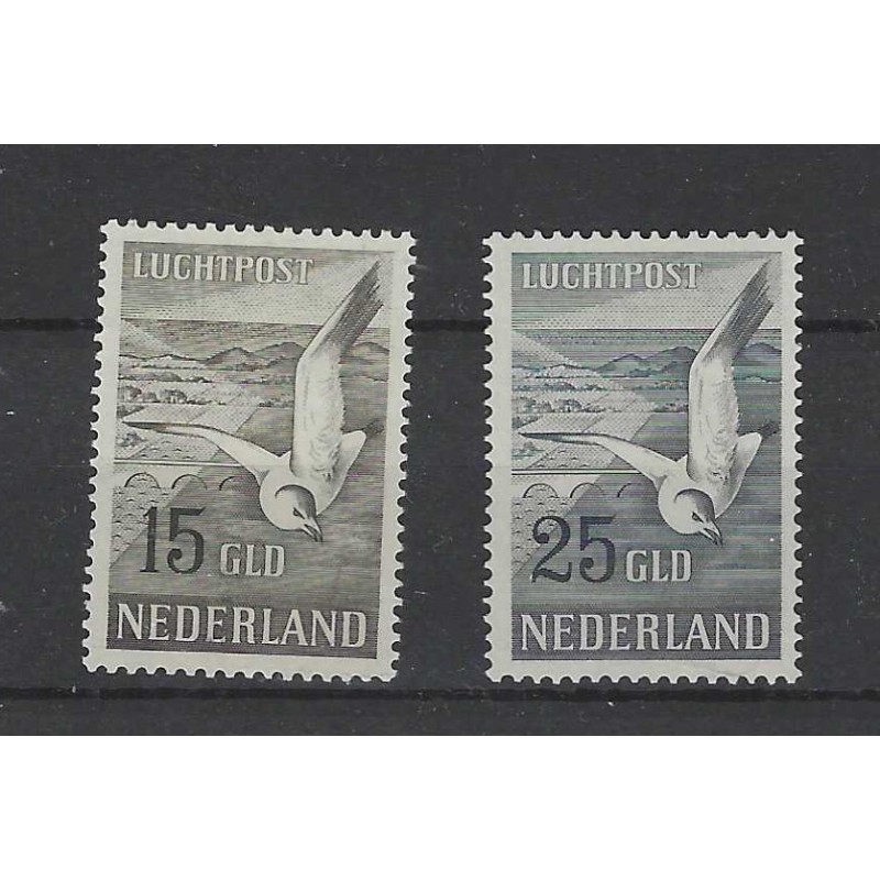 Nederland LP12-13 Meeuwen Luchtpost MNH/postfris CV 600 € Cerificaat !! Nederland LP12-13 Meeuwen Luchtpost MNH/postfris CV 600 € Cerificaat !!