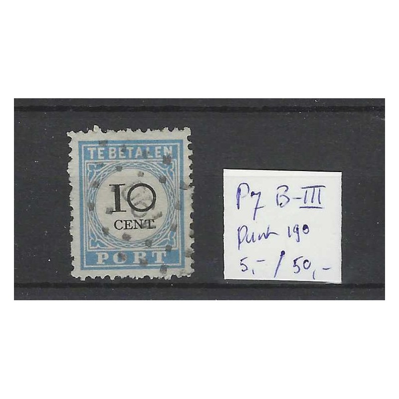 Nederland P7B-III  Port 1881met puntstempel 190 VFU/gebr  CV 55+ €