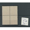 Suriname 62 block of 4 Kroontjes-overprint  VFU/used  CV 280+ €