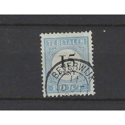 Nederland P9D-III  Port 1881 "BEVERWIJK1893" kleinrond VFU/gebr  CV 10+ €