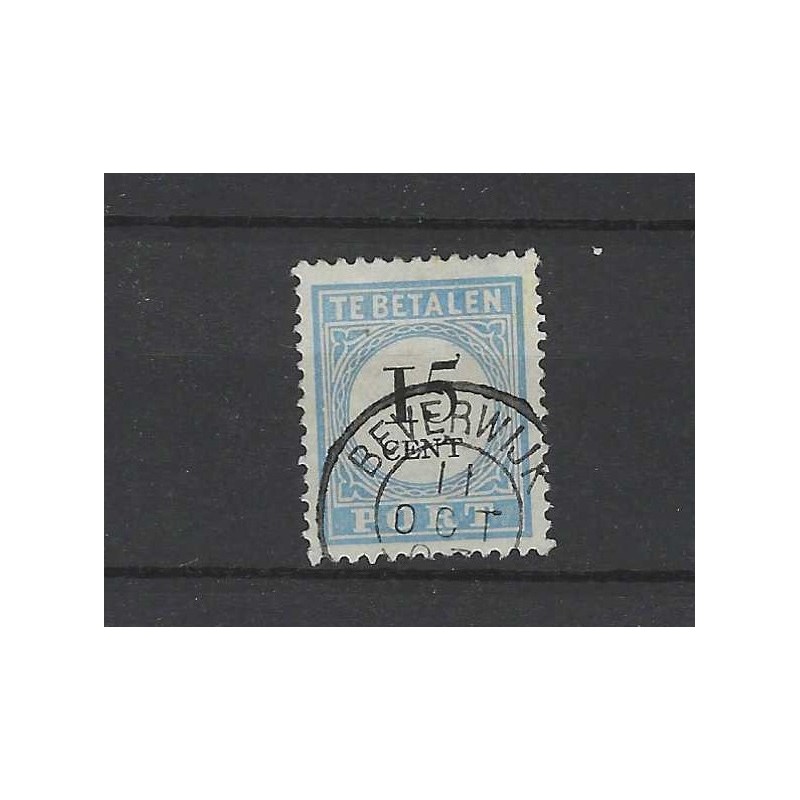 Nederland P9D-III  Port 1881 "BEVERWIJK1893" kleinrond VFU/gebr  CV 10+ €
