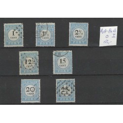 Netherlands P3A-P11A type I Postage due 1881 VFU/used  CV 185+ €