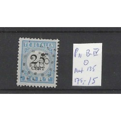 Netherlands P11B-IV  Postage due 1881 numeral dot cancel 135 VFU/used  CV 180+ €