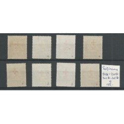 Suriname 202a-205a, 202b-205b Red Cross  VFU/used  CV 158 €
