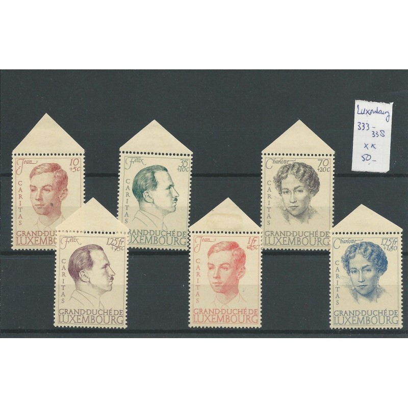 Luxembourg  333-338 Charitas 1939 MNH  CV 50 €