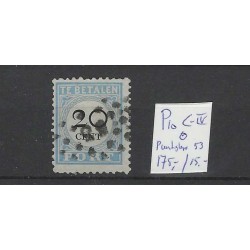Netherlands P10C-IV  Postage due 1881  numeral dot cancel 53 VFU/used  CV 190 €
