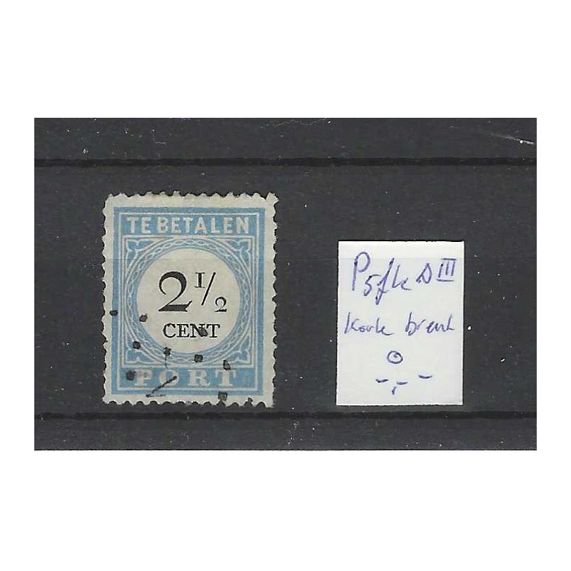 Nederland P5fk type D-III  Port 1881 "Korte breukstreep" VFU/gebr  CV -,- €