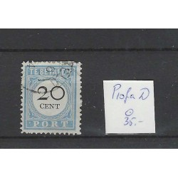 Netherlands P10fa-D Postage due 1881 "Punt-port" VFU/used  CV 35 €
