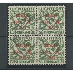Suriname  LP8   DO-X  block of 4 VFU/used  CV 100++ €