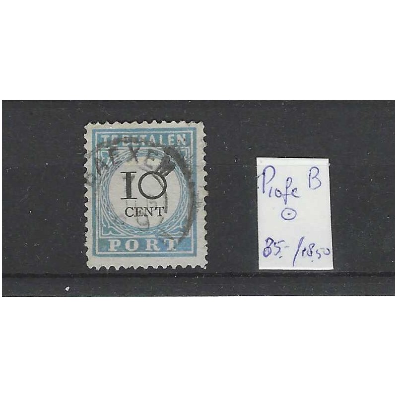 Netherlands P7fe-B Postage due 1881 "T.B" "BAEXEM 1899" VFU/used  CV 53 €