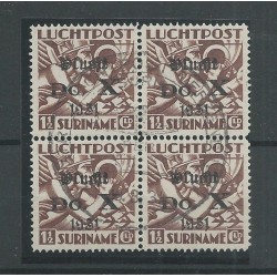 Suriname  LP14   DO-X  block of 4 VFU/used  CV 320++ €