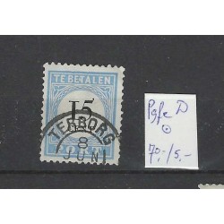 Netherlands P9fe-D Postage due 1881 "T.B" "Terborg " VFU/used  CV 75 €