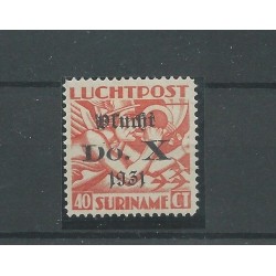 Suriname  LP11  DO-X  "Broken D and  O" overprint MH/used  CV ???€