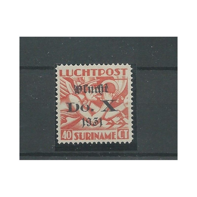 Suriname  LP11  DO-X  "Broken D and  O" overprint MH/used  CV ???€