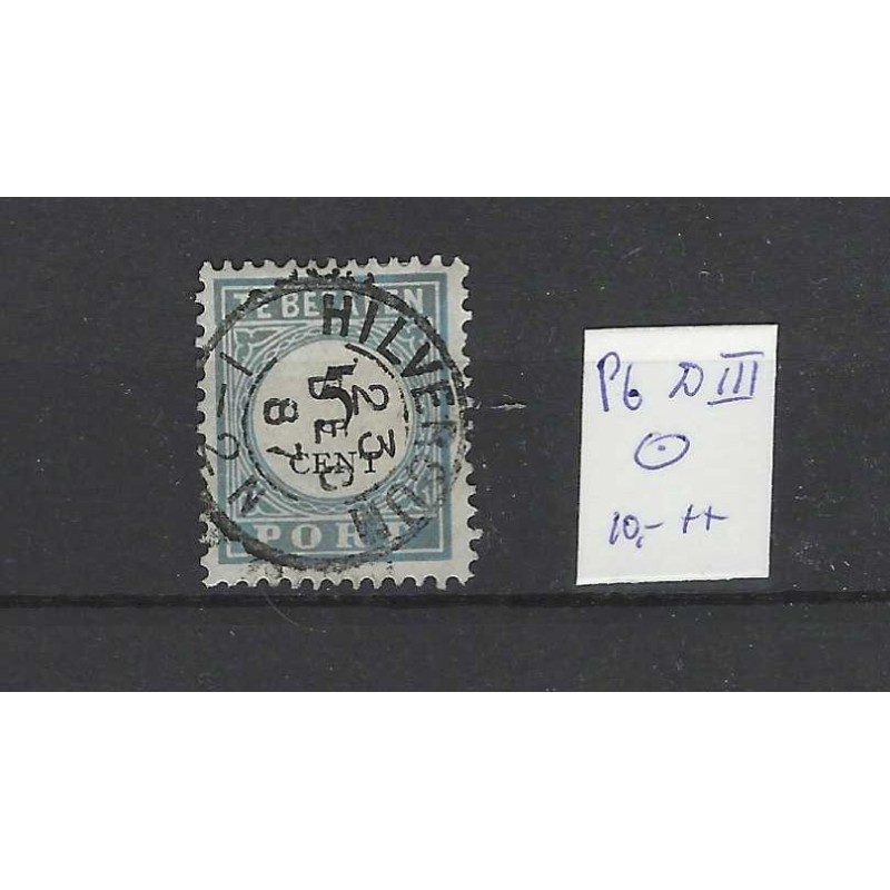 Nederland P6D-III Port 1881"HILVERSUM 1887" kleinrond VFU/gebr  CV 10+ €