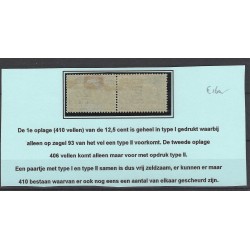 Nederland P39b De Ruyter Port (Type I en II paartje) MH/ongebr  CV 160 €