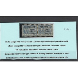 Nederland P39b De Ruyter Port (Type I en II paartje) MH/ongebr  CV 160 €