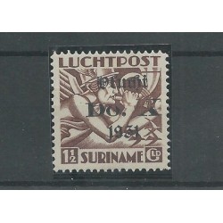 Suriname  LP14  DO-X  "Broken D and  O" overprint MH/used  CV ???€