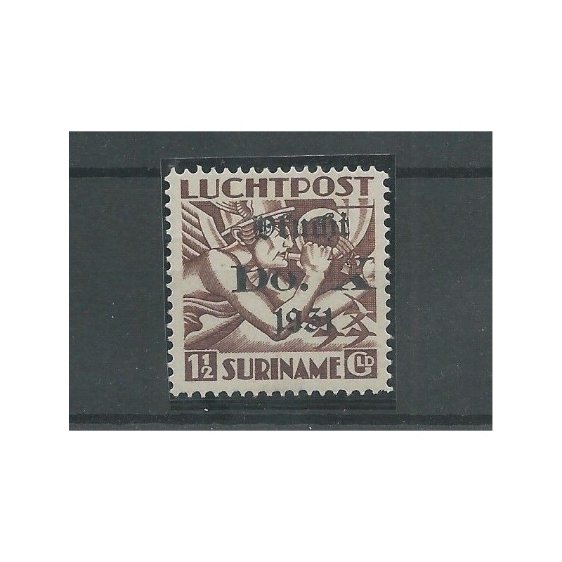 Suriname  LP14  DO-X  "Gebroken D en  O" opdruk MH/gebr  CV ???€