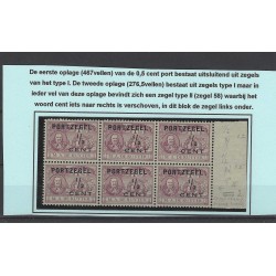 Nederland P31 De Ruyter Port Type II in blokje van 6 MNH/postfris  CV 25++ €