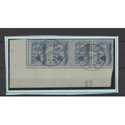 Nederland P38 De Ruyter Port Hoekstrip/knipteken VFU/gebr  CV 10++ €