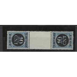 Nederland P67a/b, P68a/b KEERDRUKKEN PORT 1924  MNH/postfris CV  825 € Certificaat !