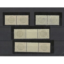 Nederland P67a/b, P68a/b KEERDRUKKEN PORT 1924  MNH/postfris CV  825 € Certificaat !