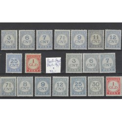 Netherlands P69A-79A, P69B-79B POSTAGE DUE 1921  MH/unused CV  33 €
