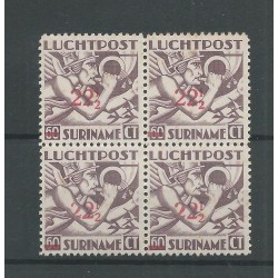 Suriname LP24 in block 4 OPDRUKFOUTEN  MNH  CV 16++++€