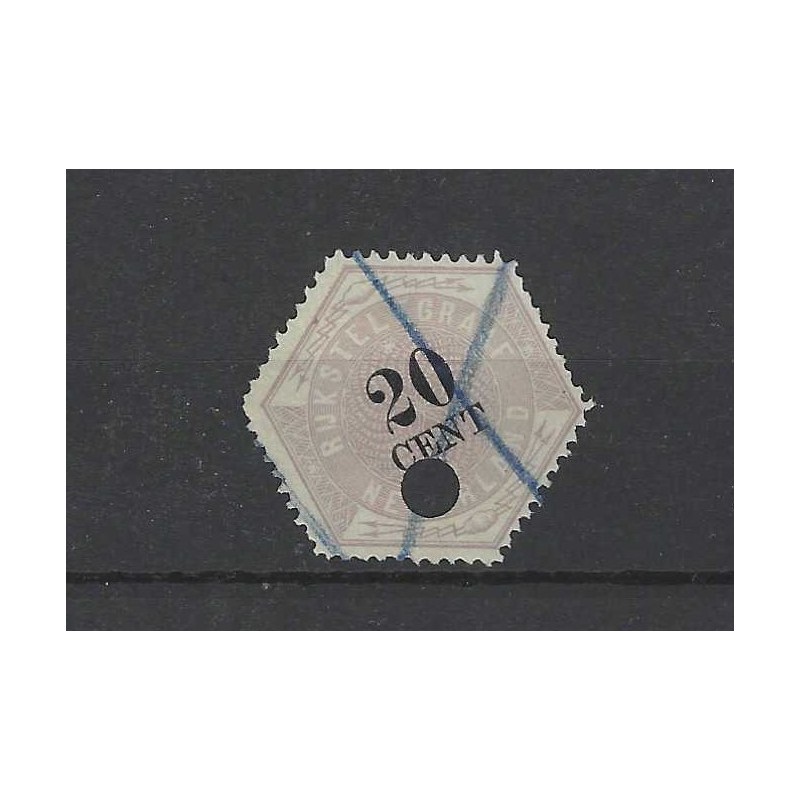 Nederland TG6 Telegram 20 ct  VFU/gebr  CV 17 €