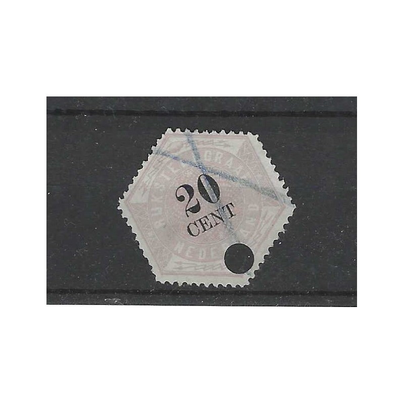Nederland TG6 Telegram 20 ct  VFU/gebr  CV 17 €