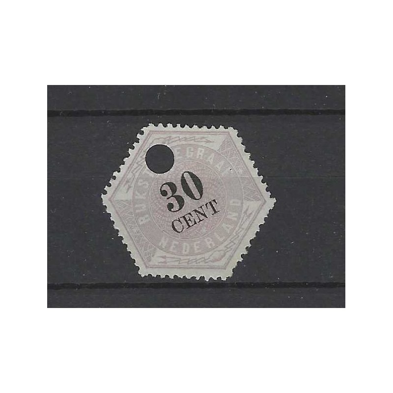 Nederland TG8 Telegram 30 ct VFU/gebr CV 28 € zonder aniline strepen Nederland TG8 Telegram 30 ct VFU/gebr CV 28 € zonder aniline strepen