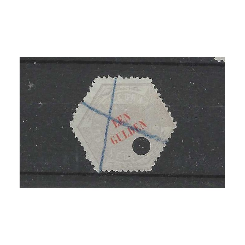 Nederland TG11 Telegram 1 Gld VFU/gebr  CV 45 €