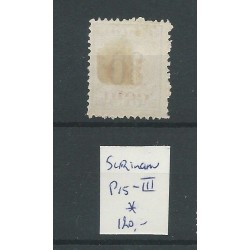 Suriname P15-III  Postage due 1911  MH/unused  CV 120 €