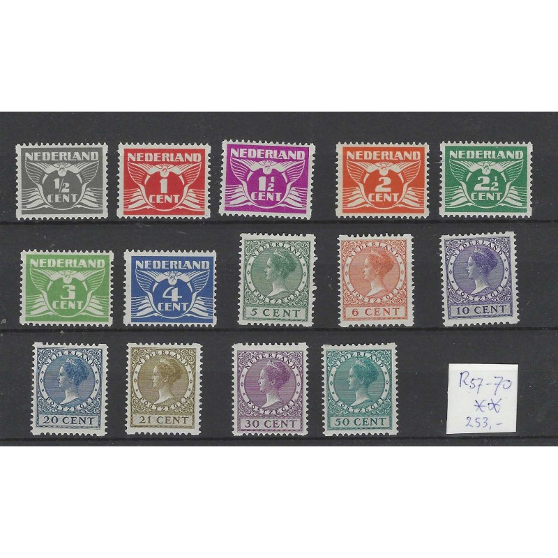 Nederland  R57-70 Hoekroltanding  MNH/postfris CV 253 €