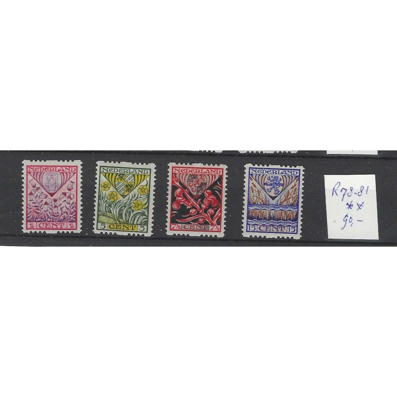 Nederland  R78-81 Kind 1927 roltanding MNH/postfris CV 90 €