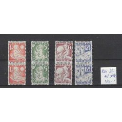 Netherlands  R86-89 Child Welfare 1930 syncopated perforation pair MH / MNH CV 140 €