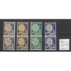 Netherlands  R98-101 Child Welfare 1933 syncopated perforation pair MH / MNH CV 200 €