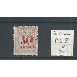 Suriname P16-III  Postage due 1911  VFU/used  CV 150 €