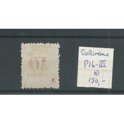 Suriname P16-III  Postage due 1911  VFU/used  CV 150 €