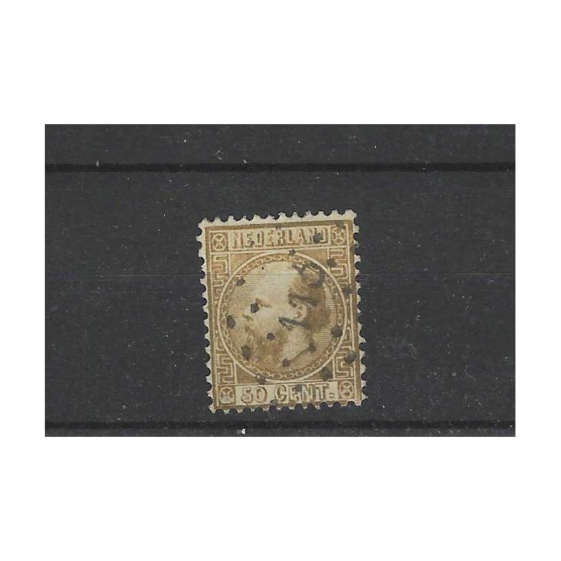 Nederland 12 Willem III 1867 met puntstempel 113 VFU/gebr CV 230 €